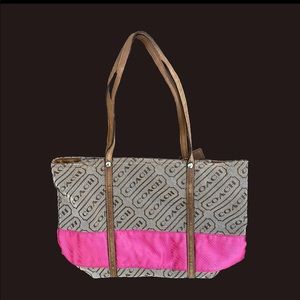 y2k hot pink coach bag